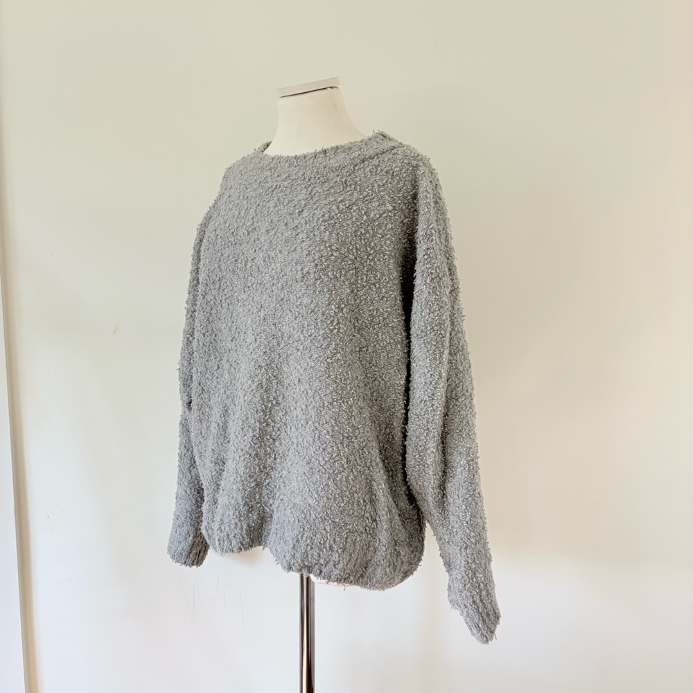 Doen Storm Gray Bouclé Cashmere Blend Sweater 2